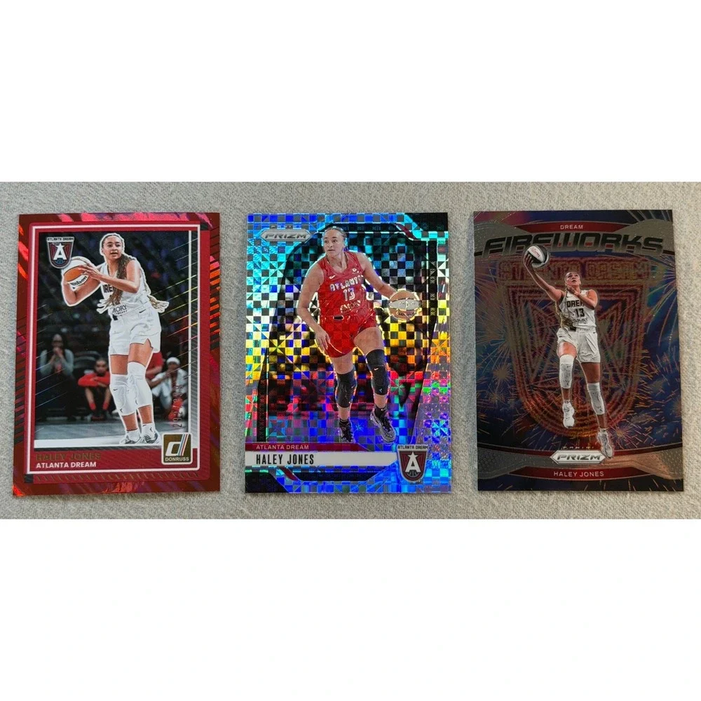 Panini Haley Jones WNBA 3 Card Lot Red Laser /399 Blue Prizm Fireworks